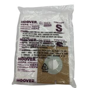 Hoover Type S HEPA Filtration Vacuum Bags 4010806S Sealed Pack